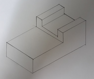 Construir a Perspectiva Isométrica da peça a partir das vistas