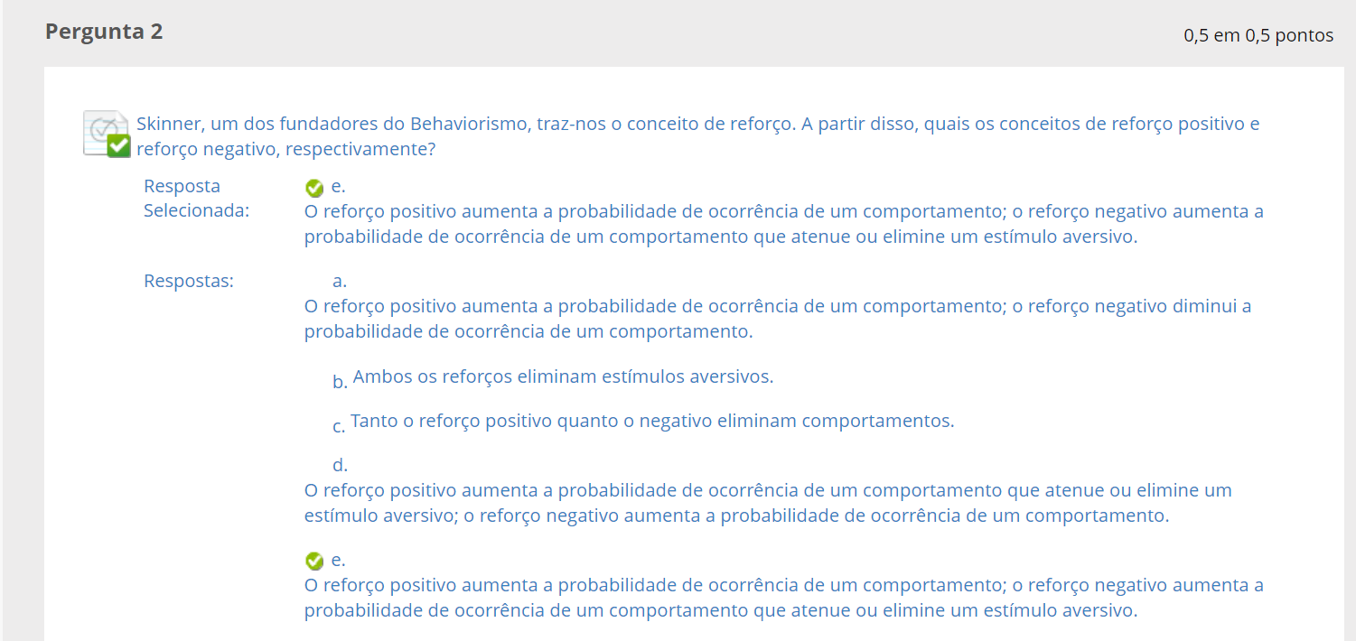 Psicologia Aplicada à Enfermagem - Questionário - ENSINO