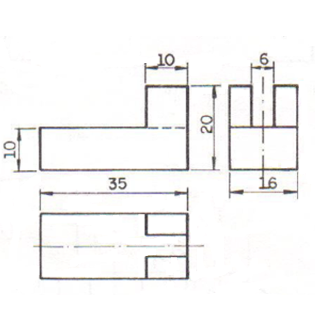 1 Construir A Perspectiva Isométrica Da Peça A Partir Das Vistas Ortográficas Usando Lápis 3833