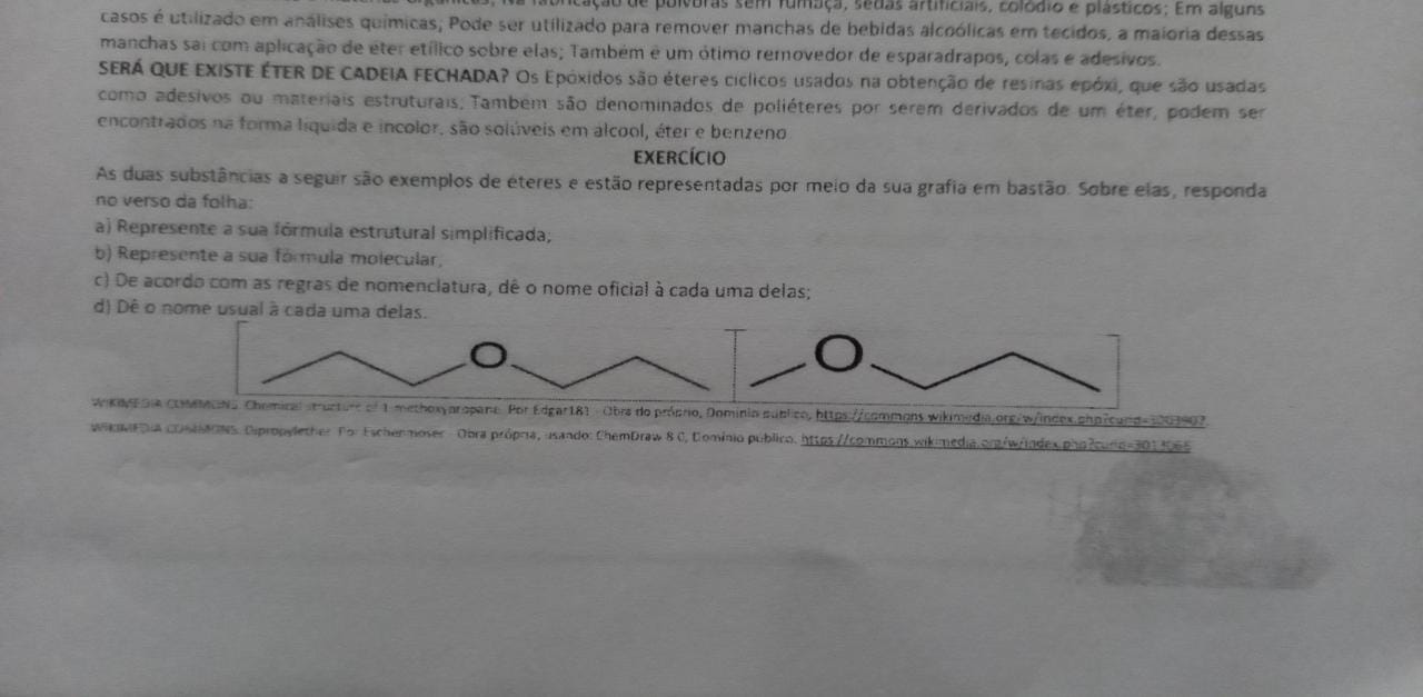 Exemplos De Éteres No Dia-A-Dia