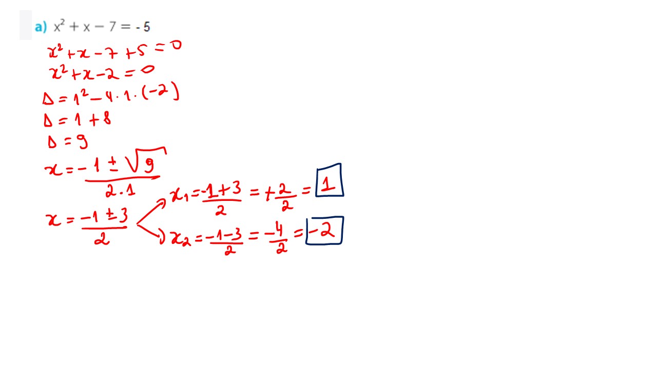 Calcule As Raízes Das Equações A Seguir