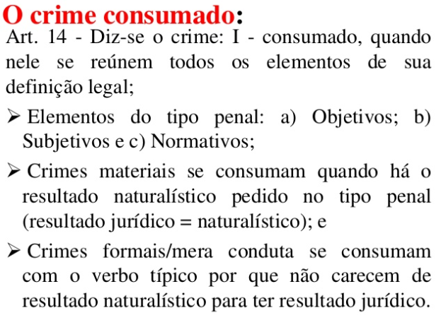 Crime Consumado Direito Administrativo I