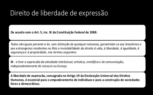 O Que é Liberdade De Expressão Segundo A Constituição Brasileira