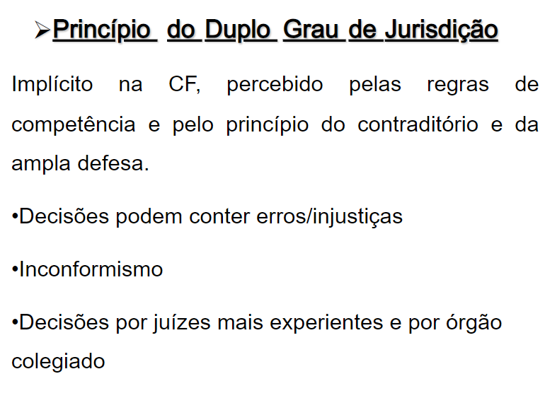 Princípio do Duplo Grau de Jurisdição - Direito Administrativo I