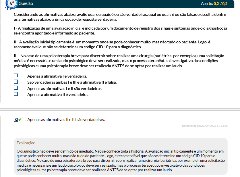 Resposta referente a Questão 1 do Questionário Diagnóstico Inicial