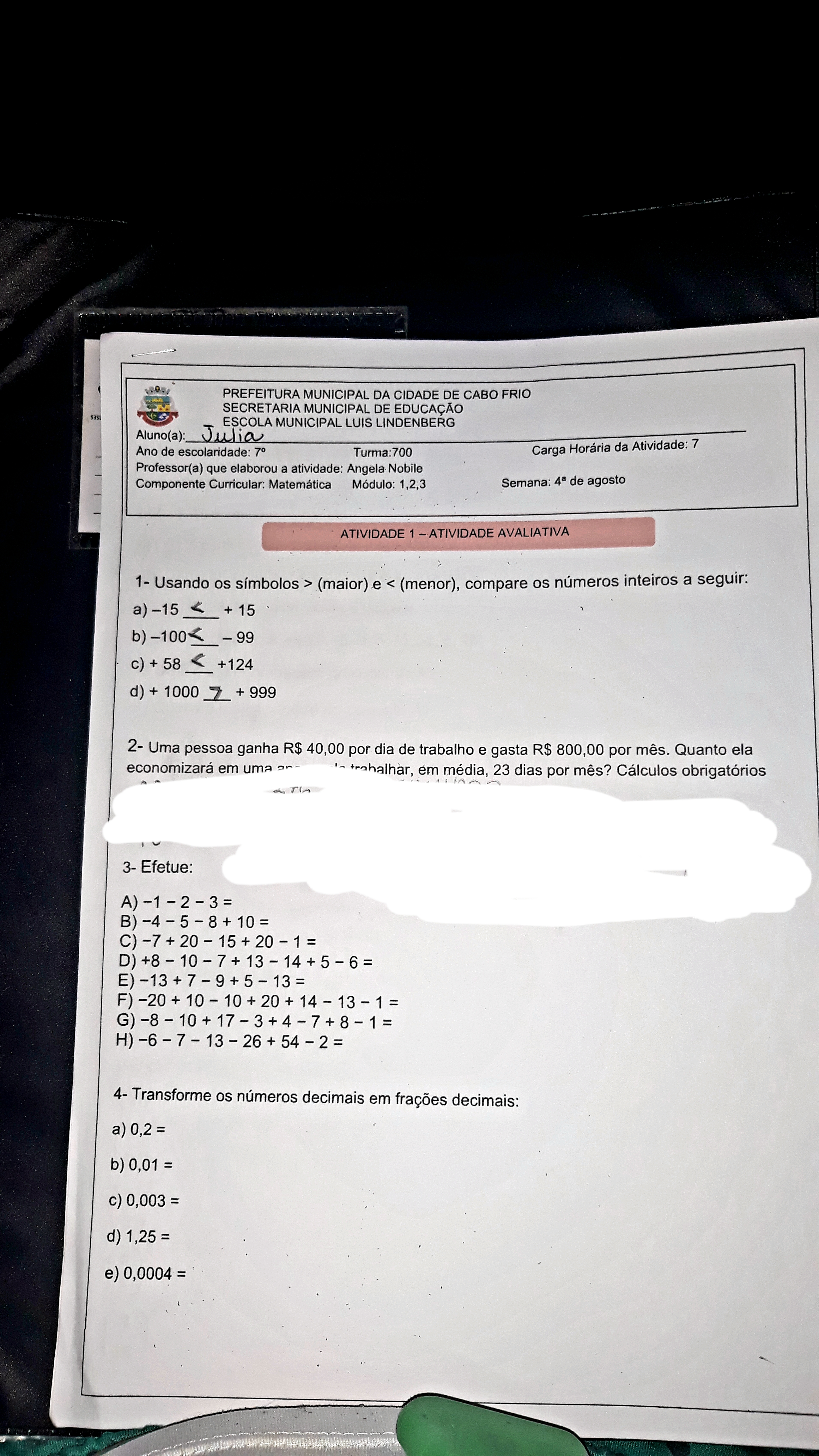 Fração em decimal #math #aprendanotiktok #matematica