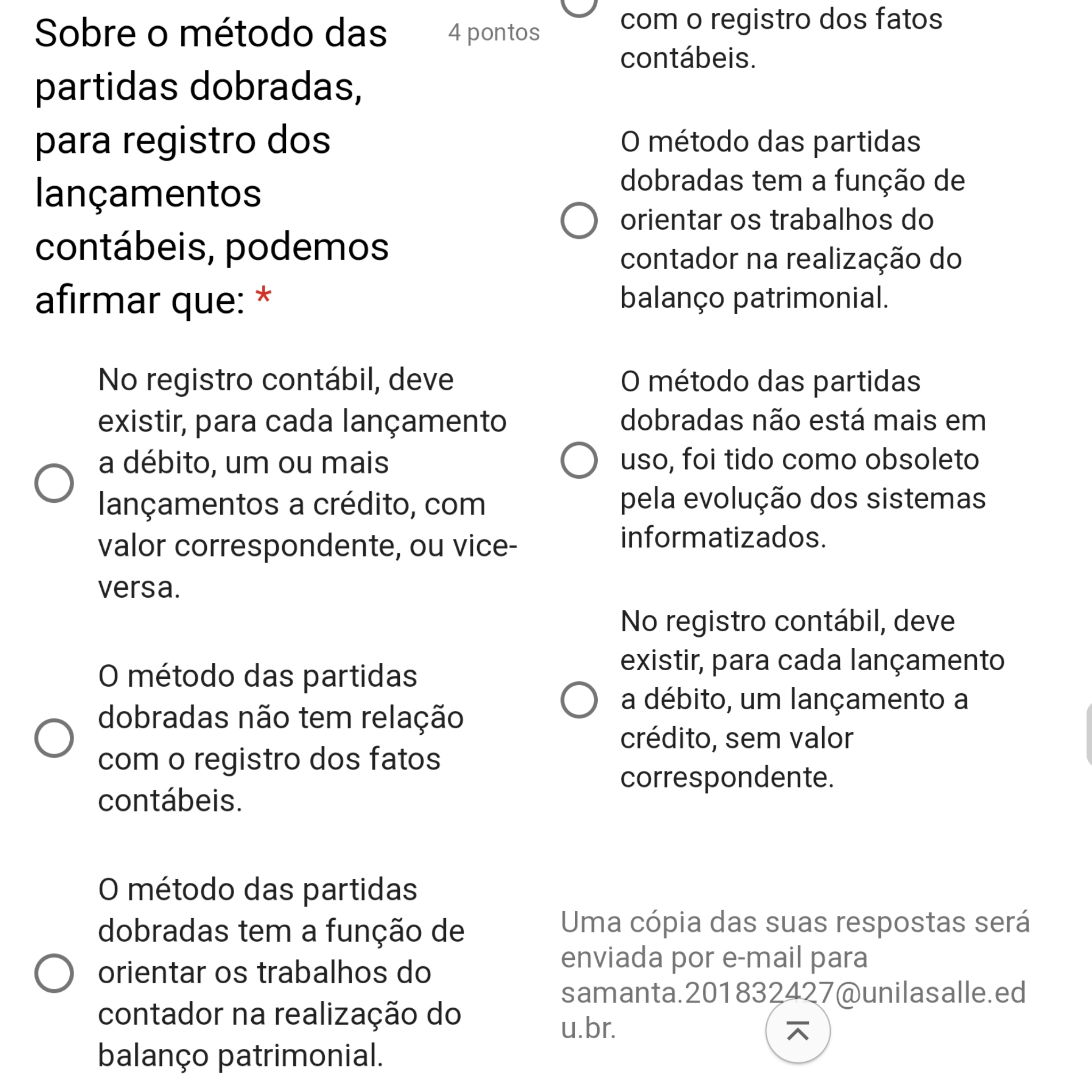 Método das Partidas Dobradas - Contabilidade / Ciências Contábeis