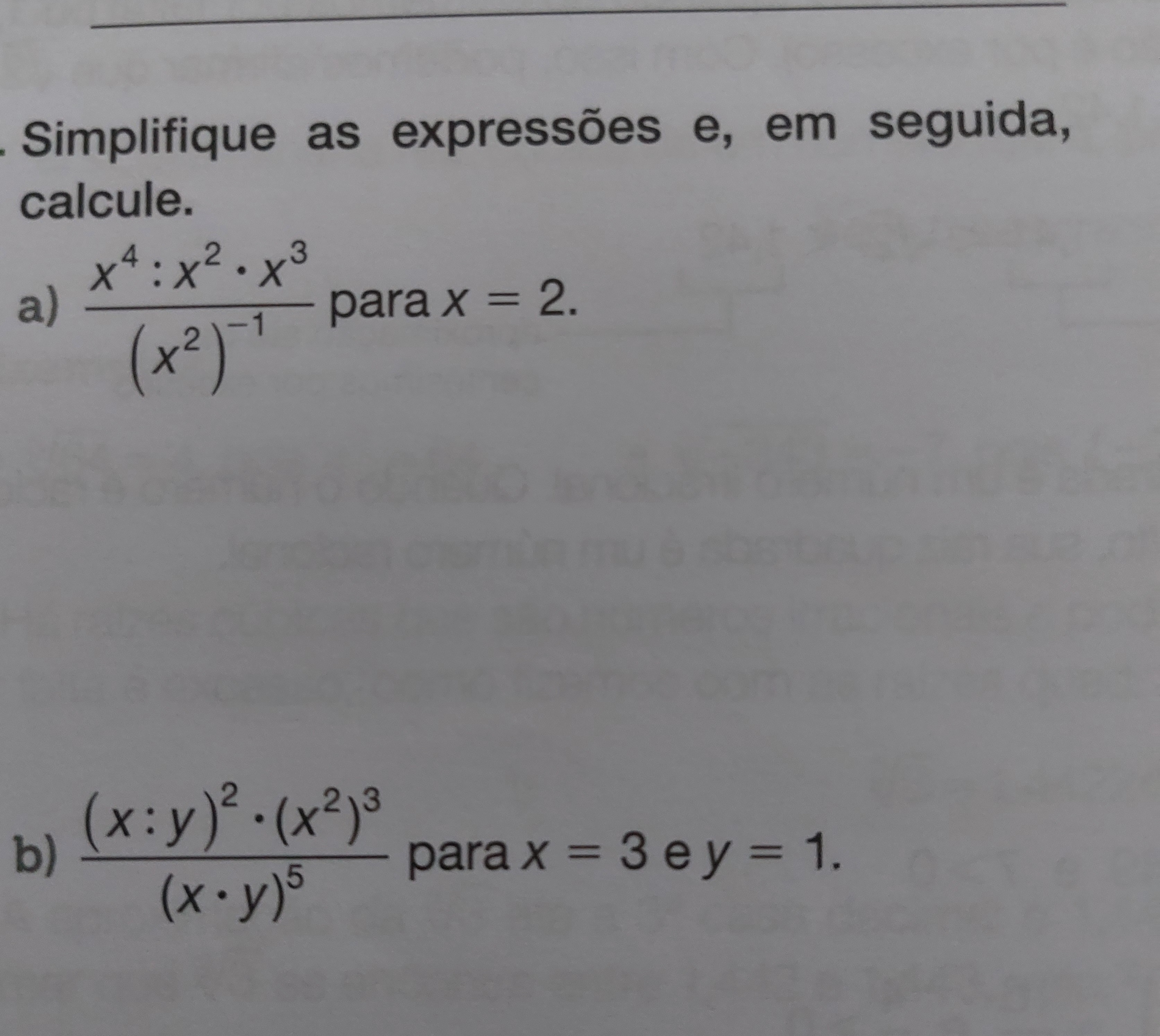 Simplifique Expressões 