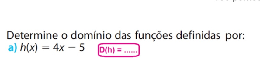 Determine O Domínio Das Funções Definidas Matemática