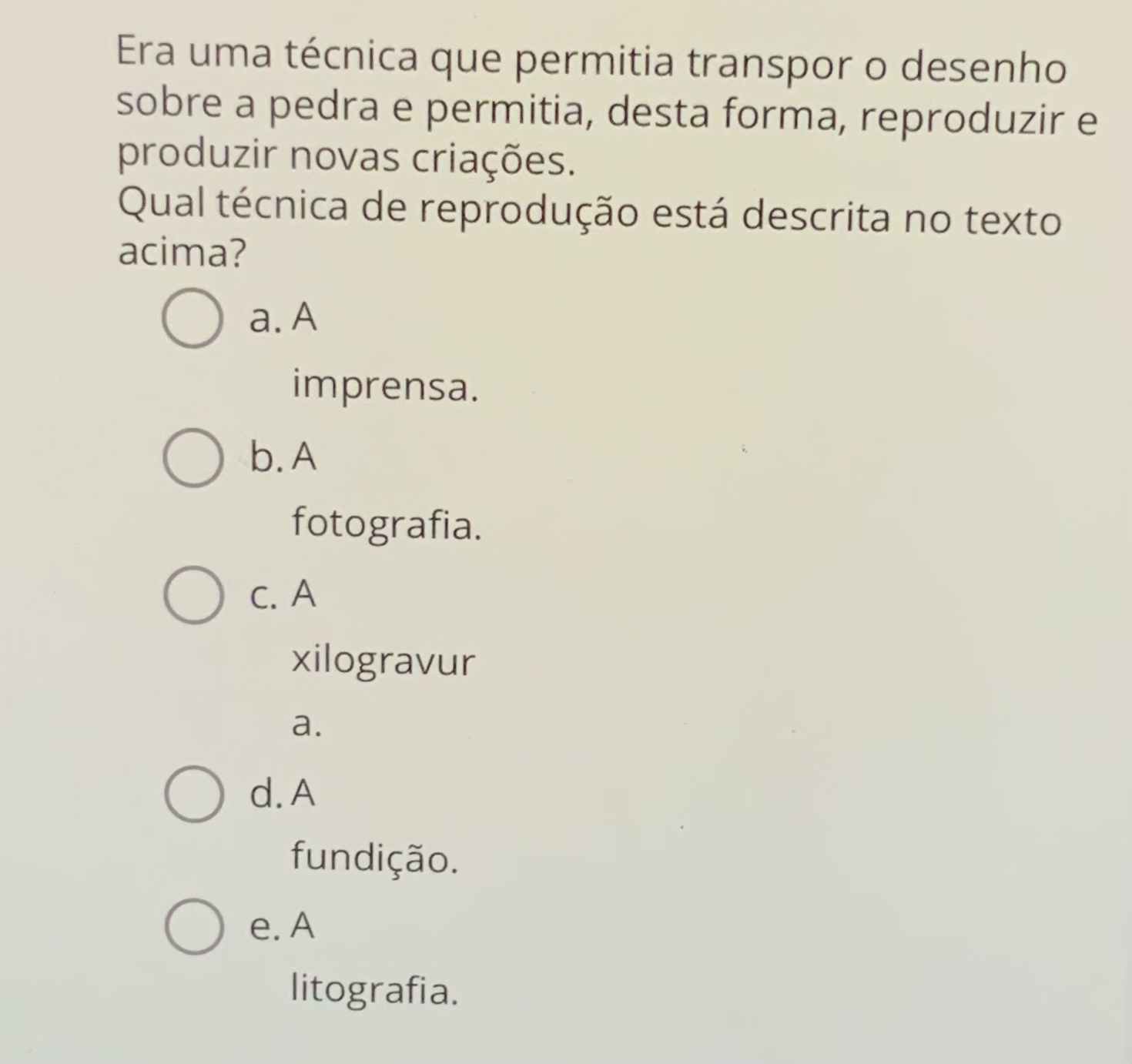 Qual é A Alternativa Correta? (Pontos) - Artes Visuais