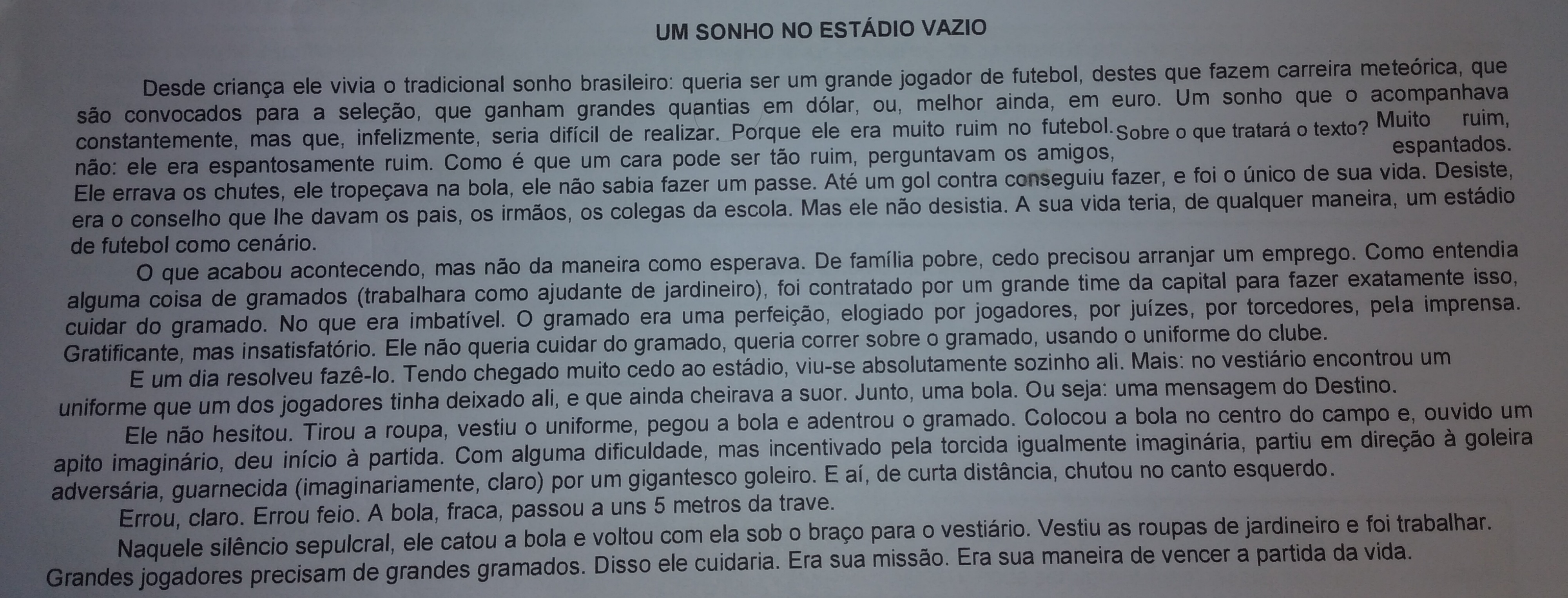 Quem É O Personagem Principal Do Texto