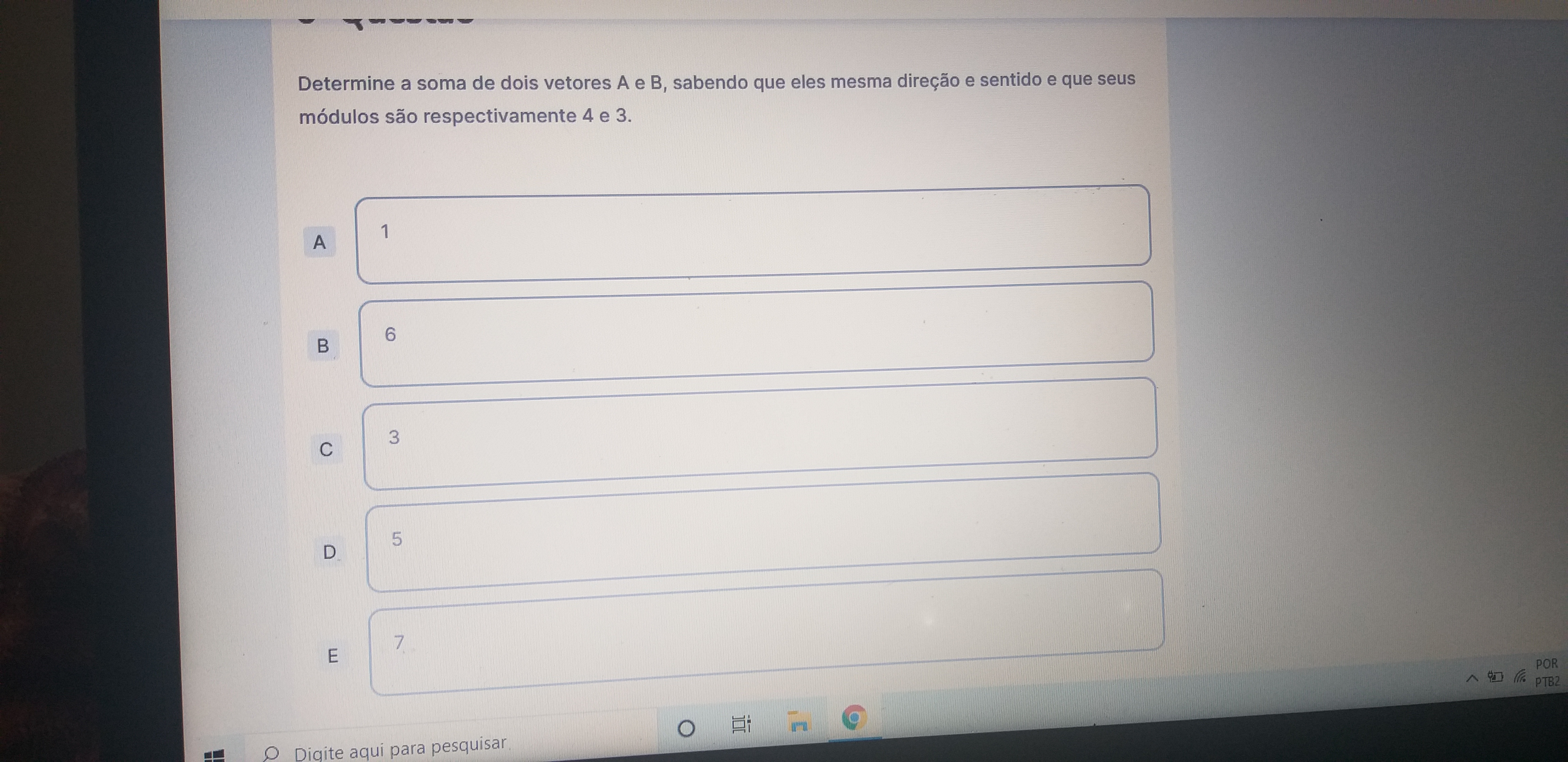 Determine A Soma De Dois Vetores A E B ,sabendo Que Eles Mesma Direção ...