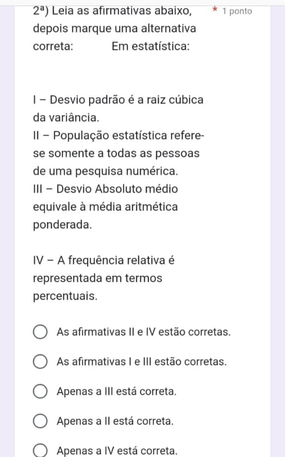 Leia As Afirmativas Abaixo, Depois Marque Uma Alternativa Correta: Em ...